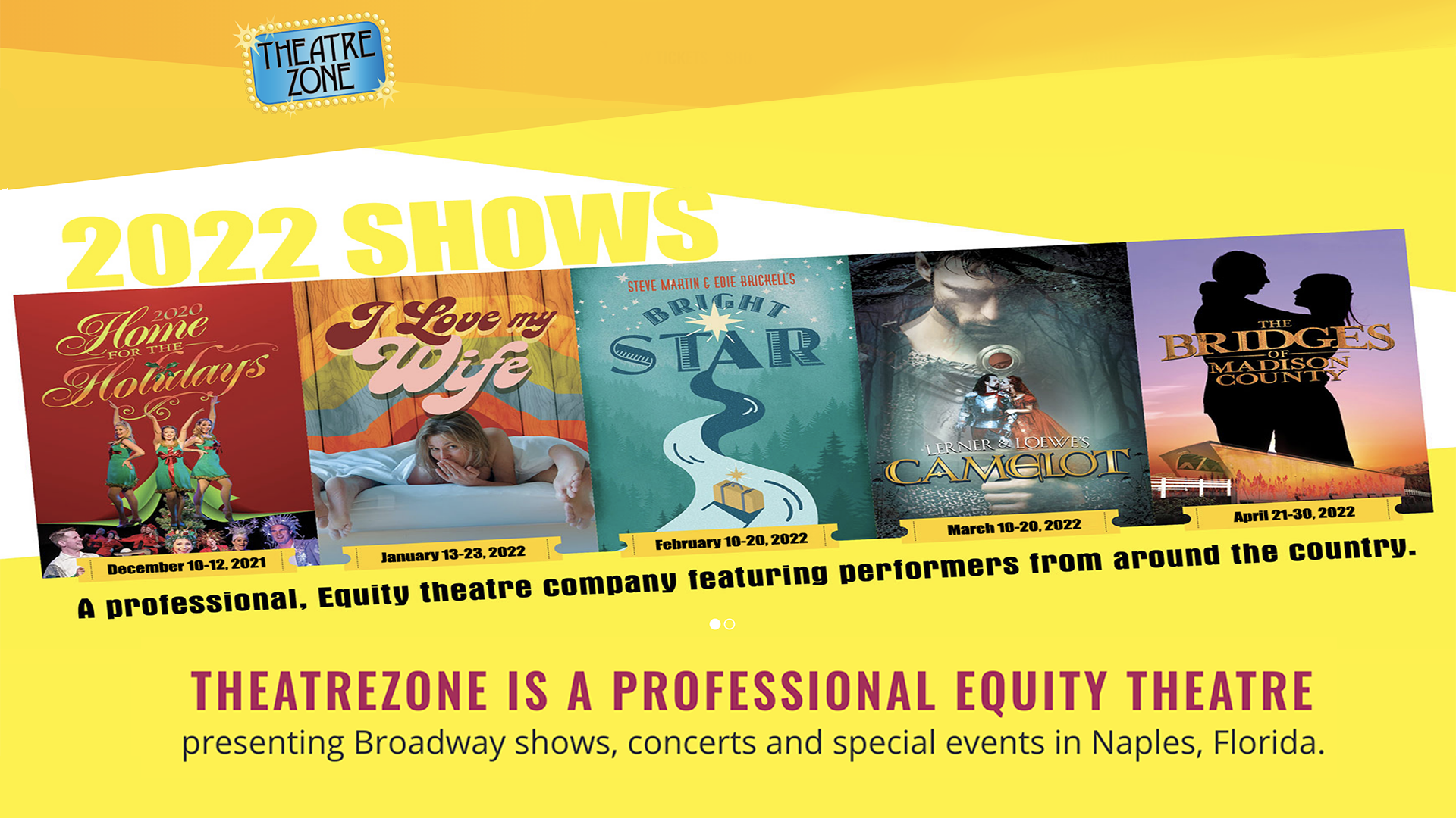 TheatreZone in Naples, FL Announces its 2021-2022 Shows & Concert Series